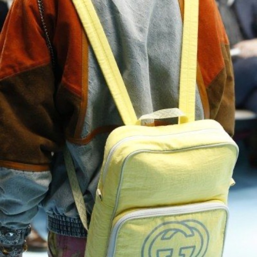NWT Gucci Yellow Backpack "Blind For Love" -Nylon - Picture 10 of 10